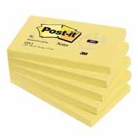 3M PostIt Recycled 127x76mm Ylw 655-1Y