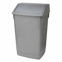 Addis 54Ltr Flip Top Bin Lid Metallic