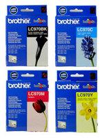 Brother LC970 Ink Cart 2Pack Rbow/Paper