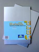 BI Metallic Card A4 220g Silver Pk20