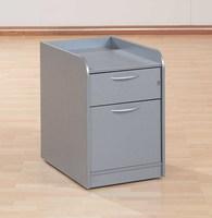 Aquarii Low Mobile Pedestal Silver