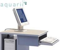 Aquarii PC Tower Keyboard Shelf Silver