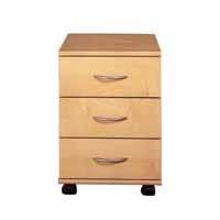 Power Pedestal 3 Drawer Beech 988-02