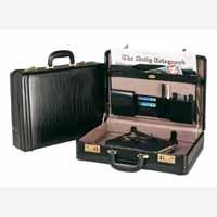 Briefcase Expander Bond Leather Blk 2253