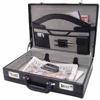 Masters Expanding Attache Case PVC Blk