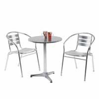 Carina Aluminium Table 600 Dia Silver