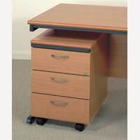 Polaris 3Drw Mobile Pedestal Oak