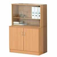 Polaris Glazed Bookcase Beech