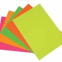 Office Card Fluorescent A4 20Sheet Ast